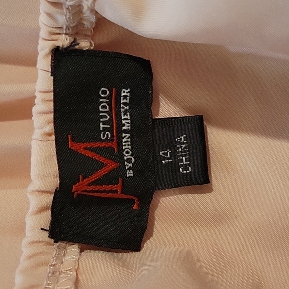 NWT JM STUDIO size 14 pink pleated cocktail/wedding/evening dress - Picture 4 of 6